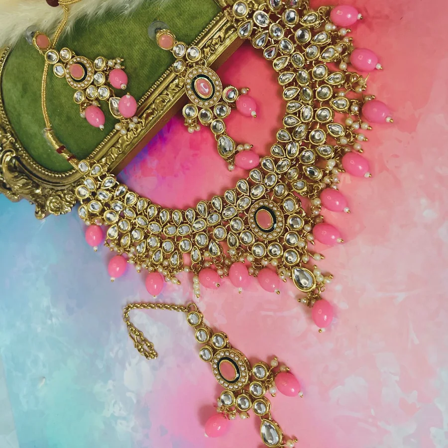 Bridal Kundan Set – Pink