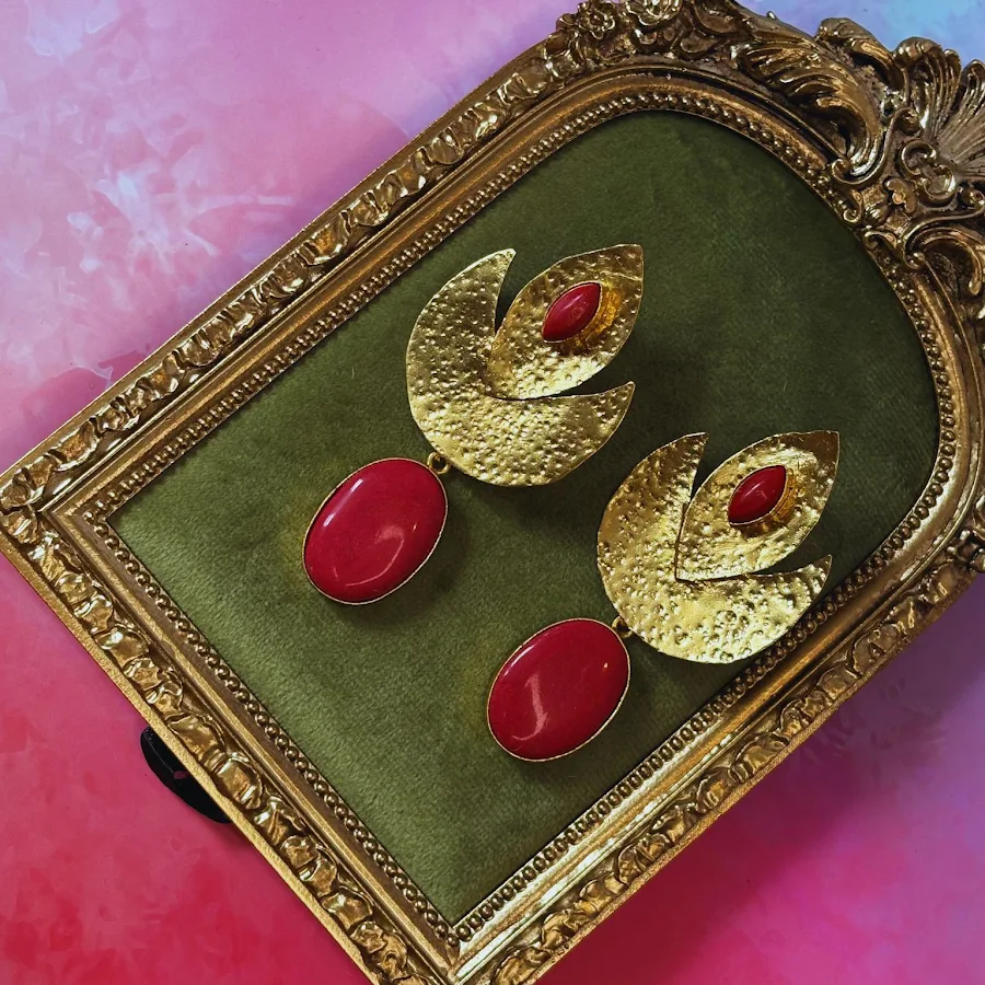 Crimson Aura Earrings