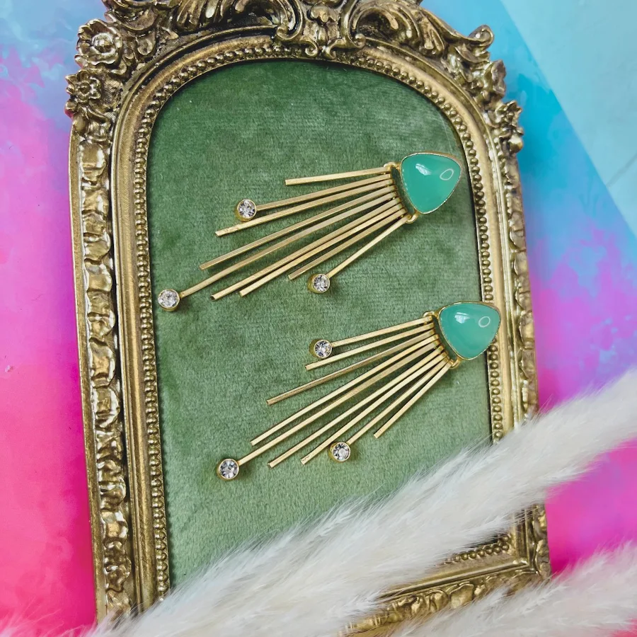 Emerald Comet Earrings