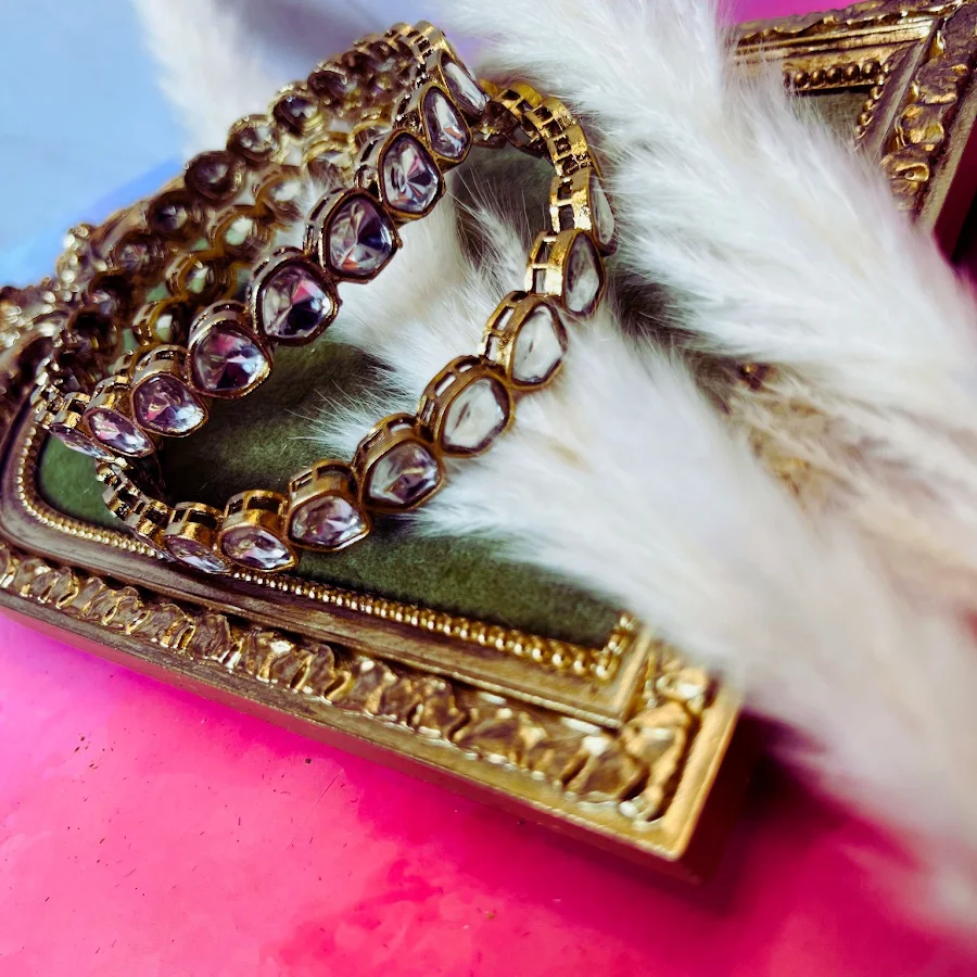 Kundan Bangles (per Pair)