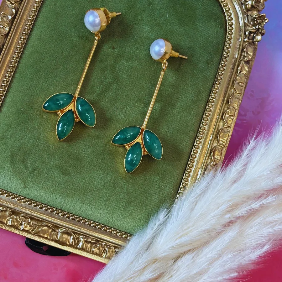 Leaf and Luster Earrings