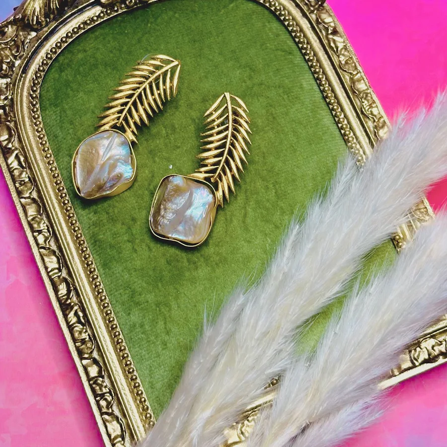 Leaf and Lustre Earrings