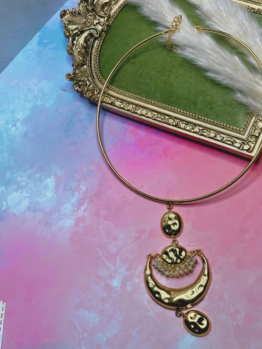 Lunar Blossom Choker Necklace