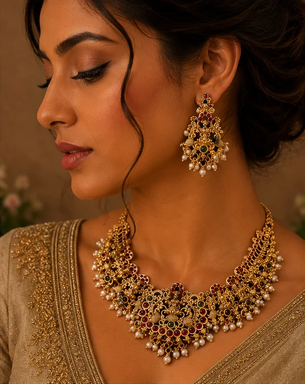 Peacock Blossom Temple Necklace