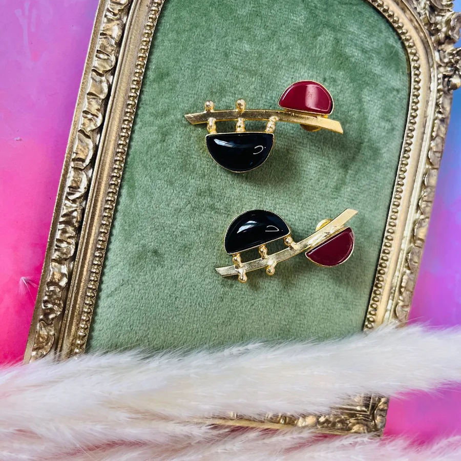 Scarlet Shadow Studs