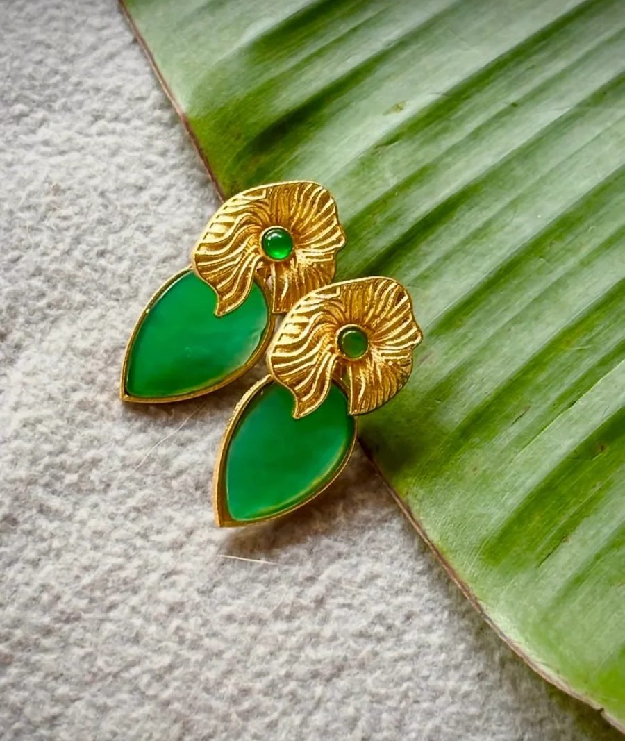 The Jade Flora Earrings